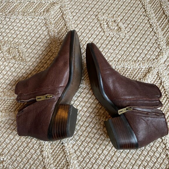 Sam Edelman Petty Real Brown Leather Ankle Boots 7.5 – Classic Chelsea Boot Styl - Picture 4 of 8